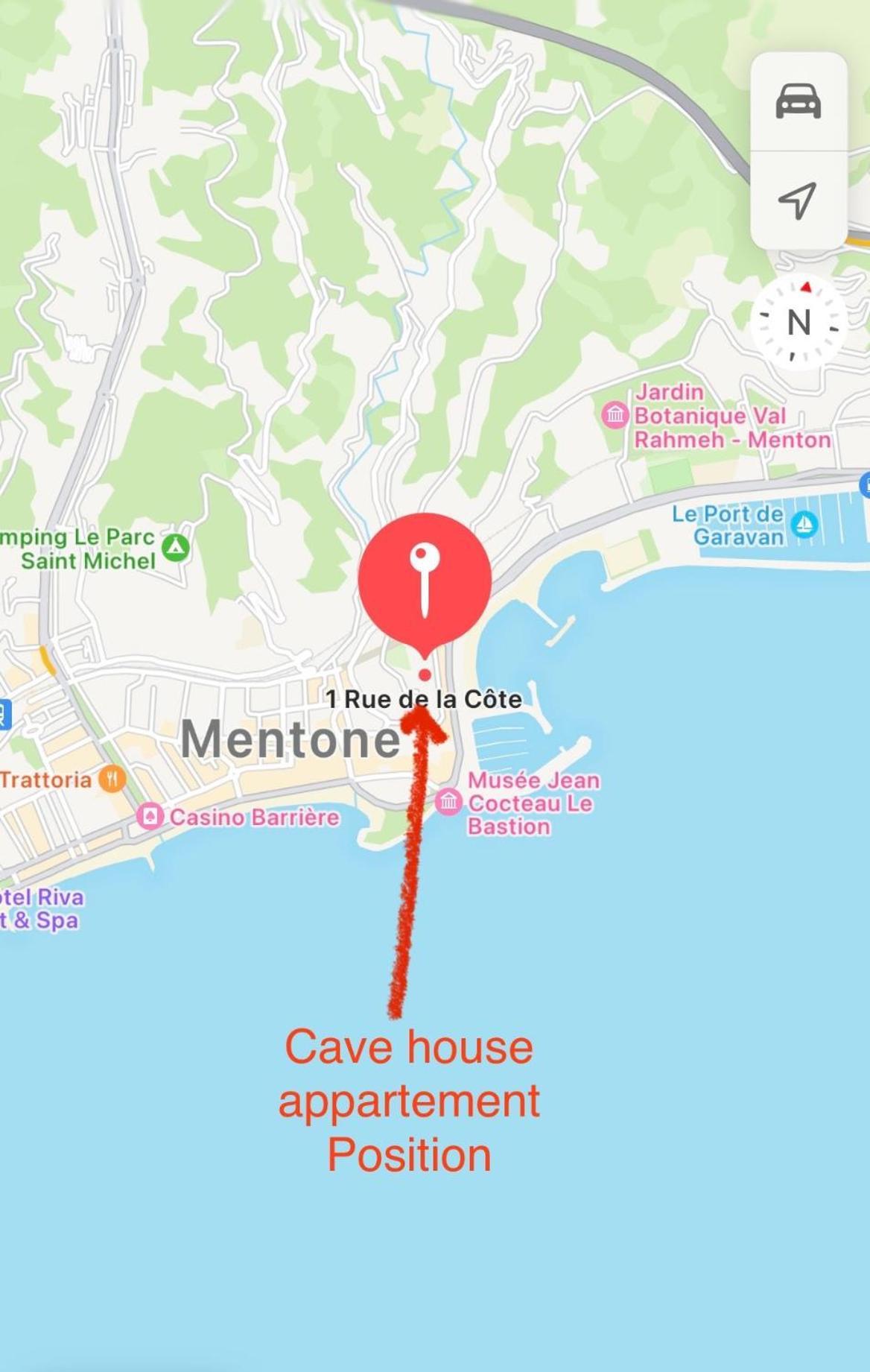 Cave House Apartment 芒通 外观 照片
